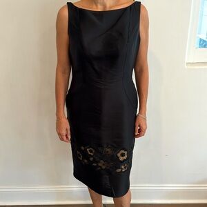 Black Pamella Rolland Dress with Floral Detailing
